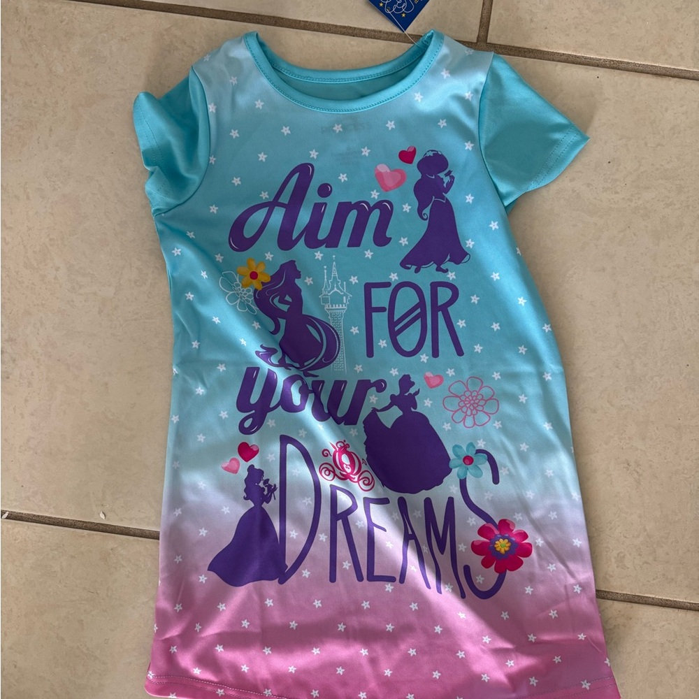 Dreamy Princess Kids Pajamas - Blue and Pink